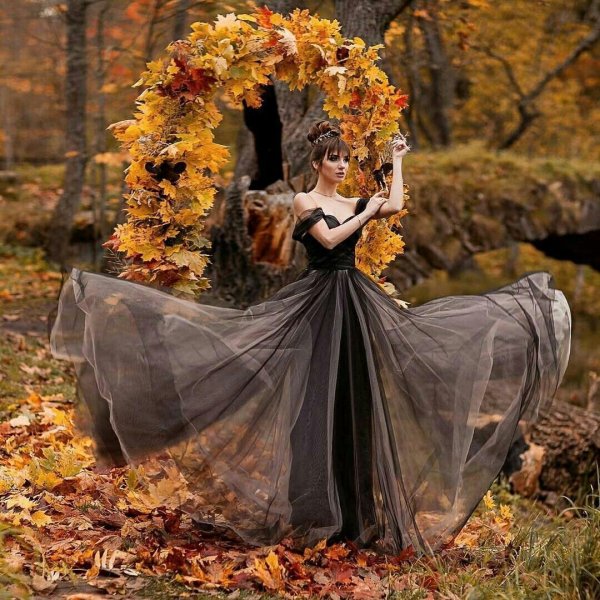 Осенние платья необычные
