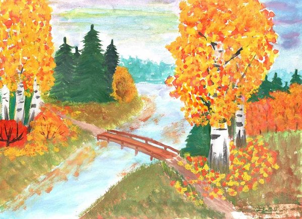 Краски осени рисунок