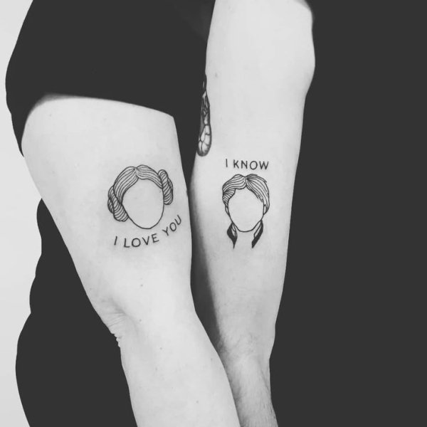 Парные тату эскизы Минимализм