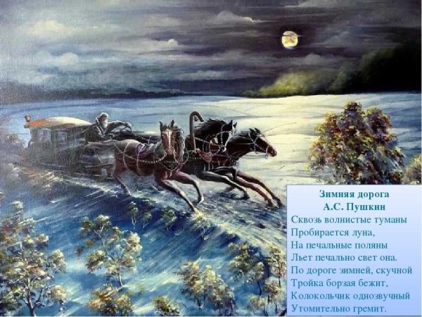 Произведение Александр Сергеевич Пушкин зимняя дорога