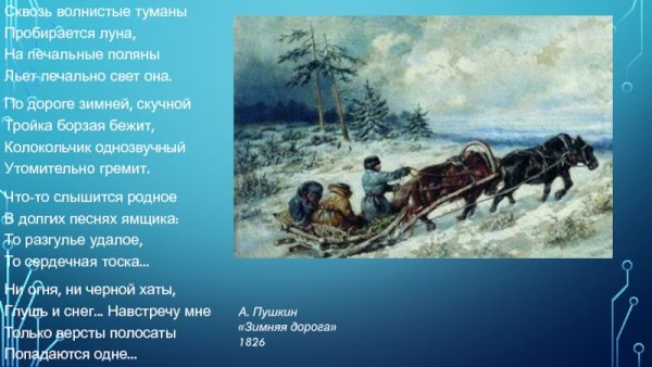 Тройка борзая бежит колокольчик однозвучный