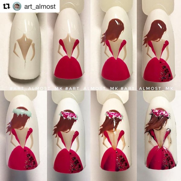 Пошаговый дизайн ногтей