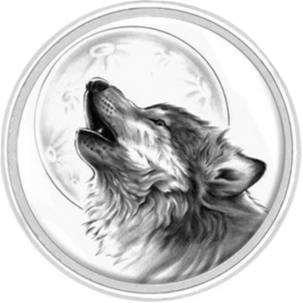 Тату волк воет на луну эскизы