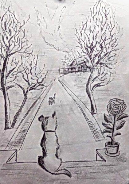 Рисунок осень карандашом