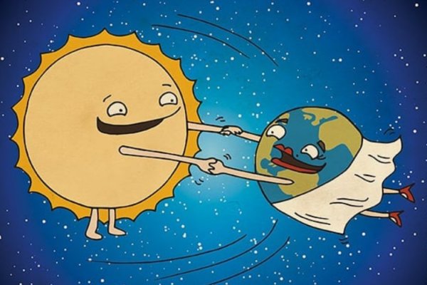 Земля притягивает луну