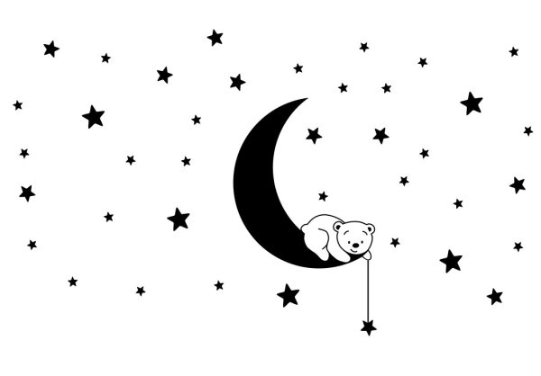 Наклейка на стену Луна