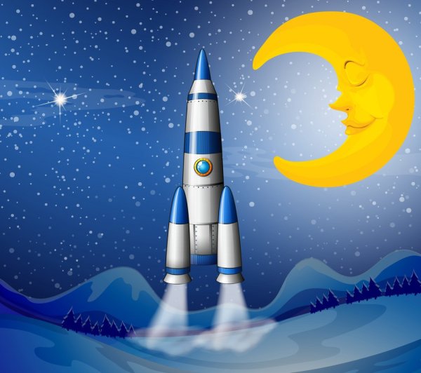 Полет на луну для детей