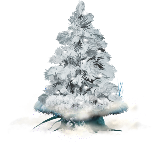 Елка в снегу