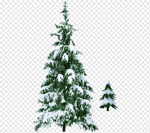 Елка в снегу без фона