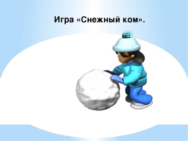 Игра снежный ком для детей