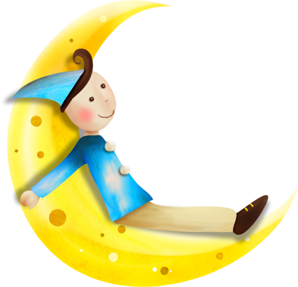 Месяц на прозрачном фоне