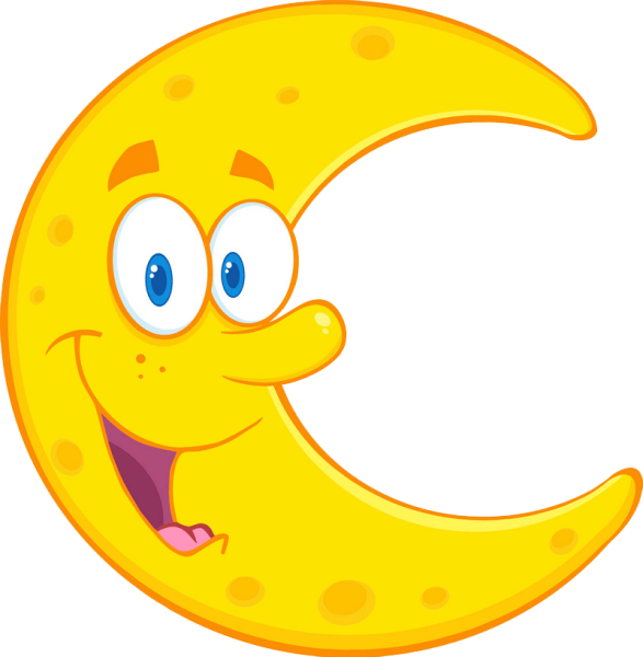 Луна с глазками для детей