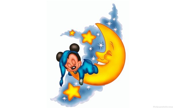 Микки Маус малыш на Луне