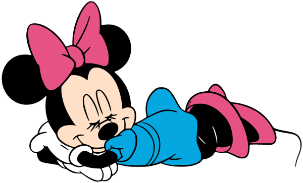 Минни лежит