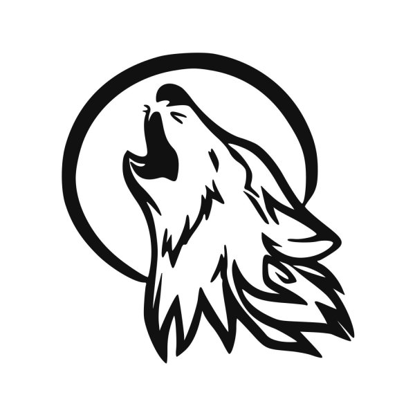 Волк карандашом