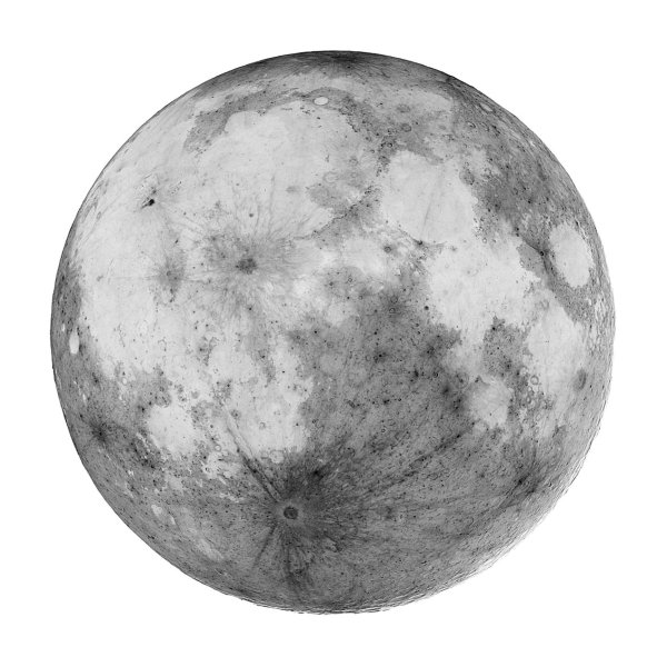 Луна на белом фоне