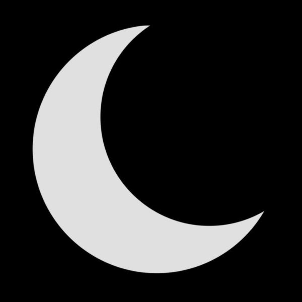 Полумесяц на черном фоне