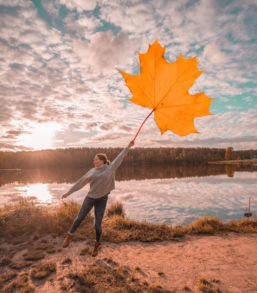 Креативная осенняя фотосессия