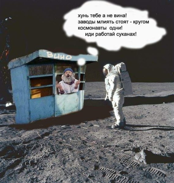 Американцы на Луне карикатура