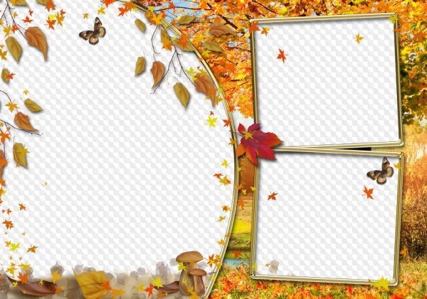 Рамки для осеннего фотоколлажа