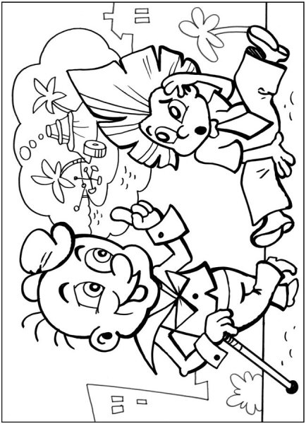 Незнайка на Луне раскраска