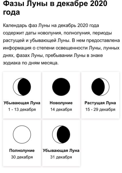 Знак растущей Луны