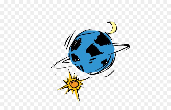 Земля и Луна на прозрачном фоне