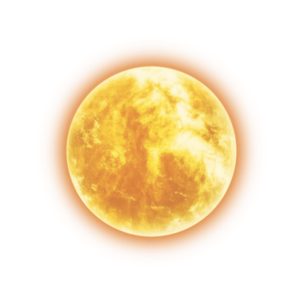 Солнце в космосе без фона