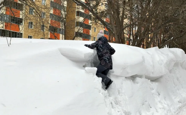 Снегопад в Новосибирске 2020