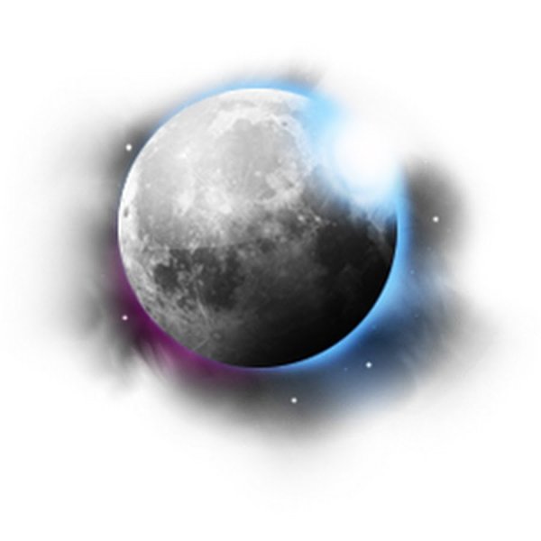 Луна на прозрачном фоне