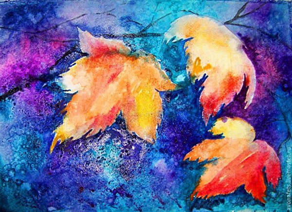 Рисование акварелью по мокрому