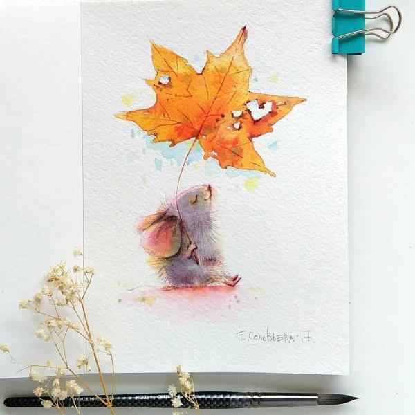 Акварельные открытки