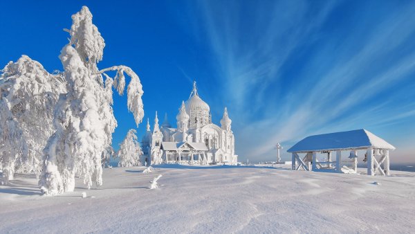 Белогородский монастырь зима