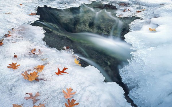 Ручей подо льдом