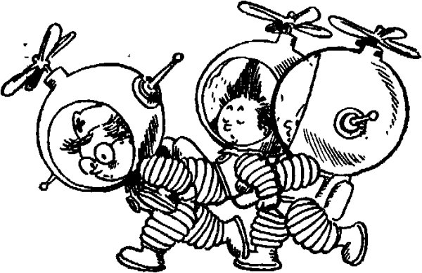 Раскраска Незнайка на Луне в скафандре