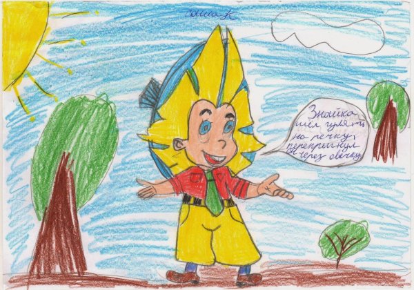 Портрет литературного героя Незнайка