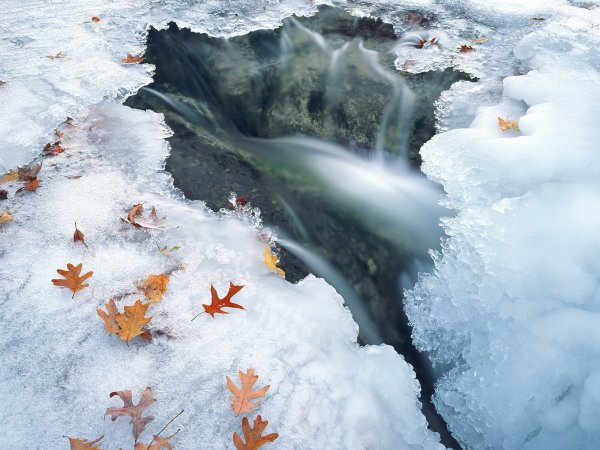 Ручей подо льдом
