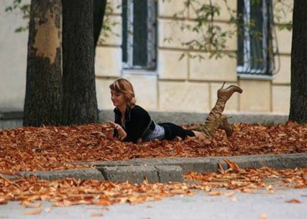 Осенняя фотосессия юмор