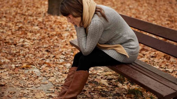 Девушка осень депрессия