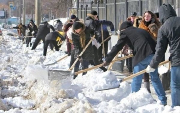 Субботник зимой