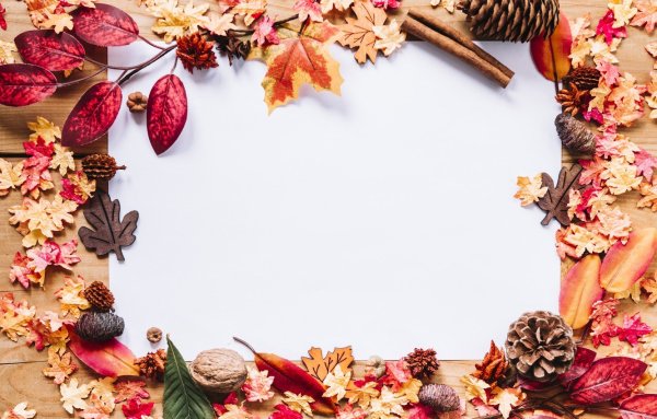Рамка из осенних листьев