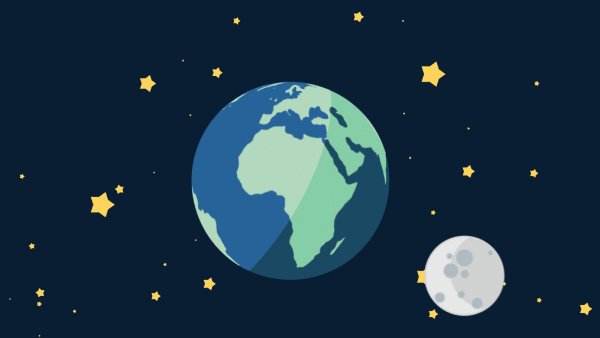 Земля в космосе мультяшная