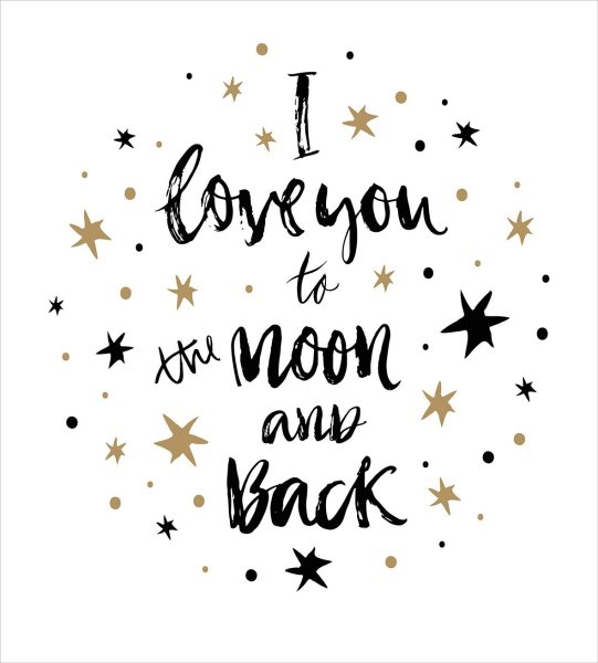 Люблю тебя до Луны и обратно на английском