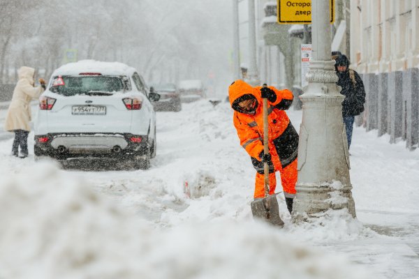 Сегодняшний снегопад в Москве