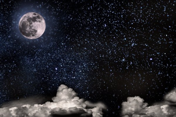 Ночное небо с луной