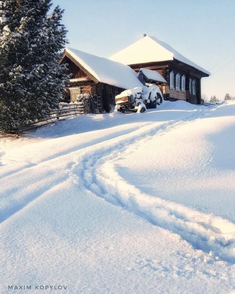 Деревня зимой