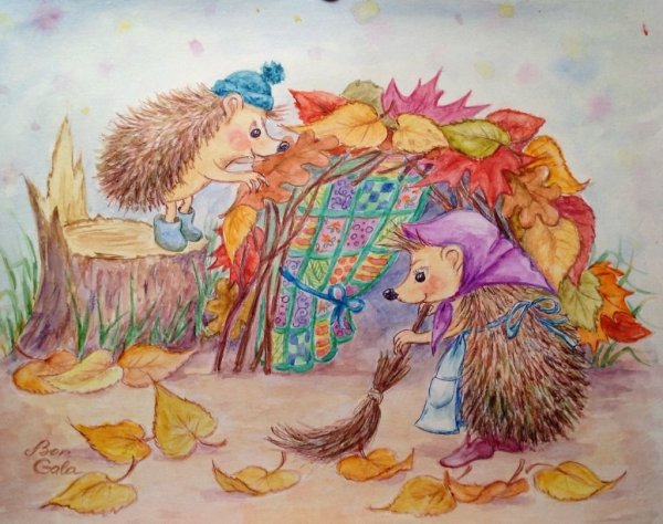 Сказочный осенний Ежик