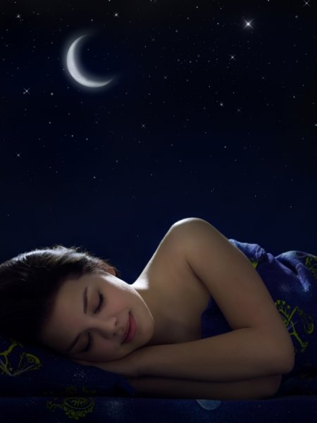 Ночь девушка сон