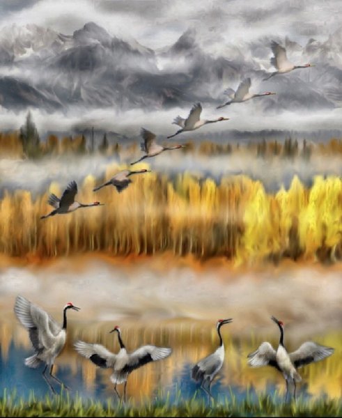 Осень птицы улетают