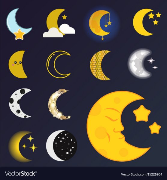 Месяц и полумесяц разница